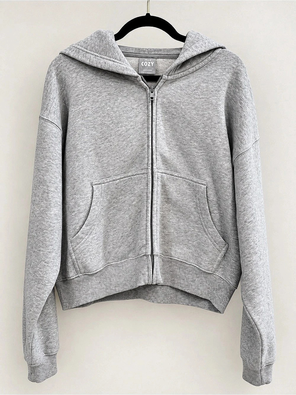 Tna Cozy Boyfriend Gray Cotton Blend Hoodie Size Medium